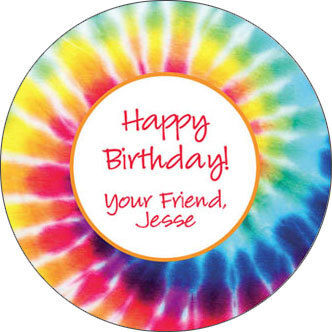 Tye Dye Gift Stickers